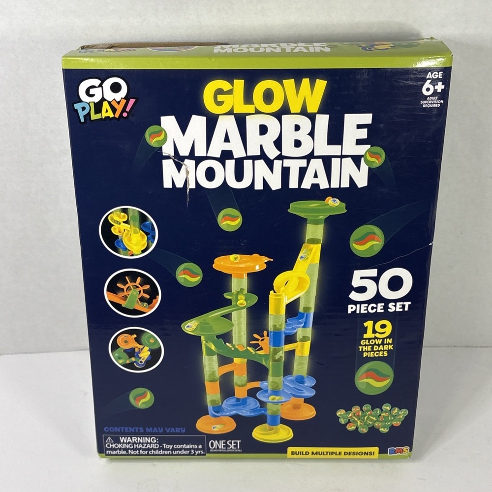 Glow Marble Mountain Run Set by Toy Hub – Color Plastic Pieces & Mini Marbles